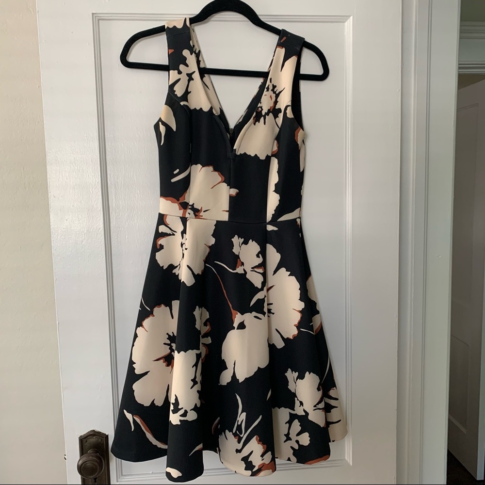 Navy Floral Dress